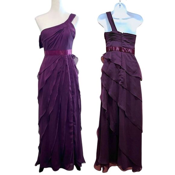 ✨ Adrianna Papell One-Shoulder Evening Gown – Size 4 ✨ - Picture 2 of 13